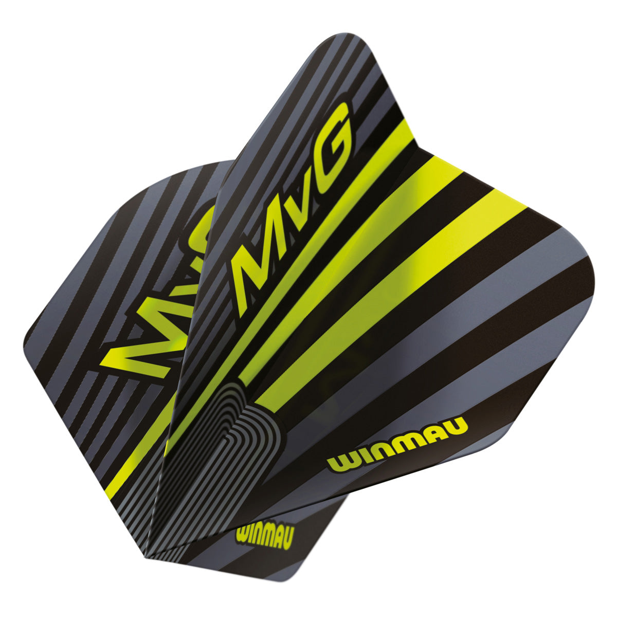 Winmau MvG Black Grey & Green No2 Dart Flights