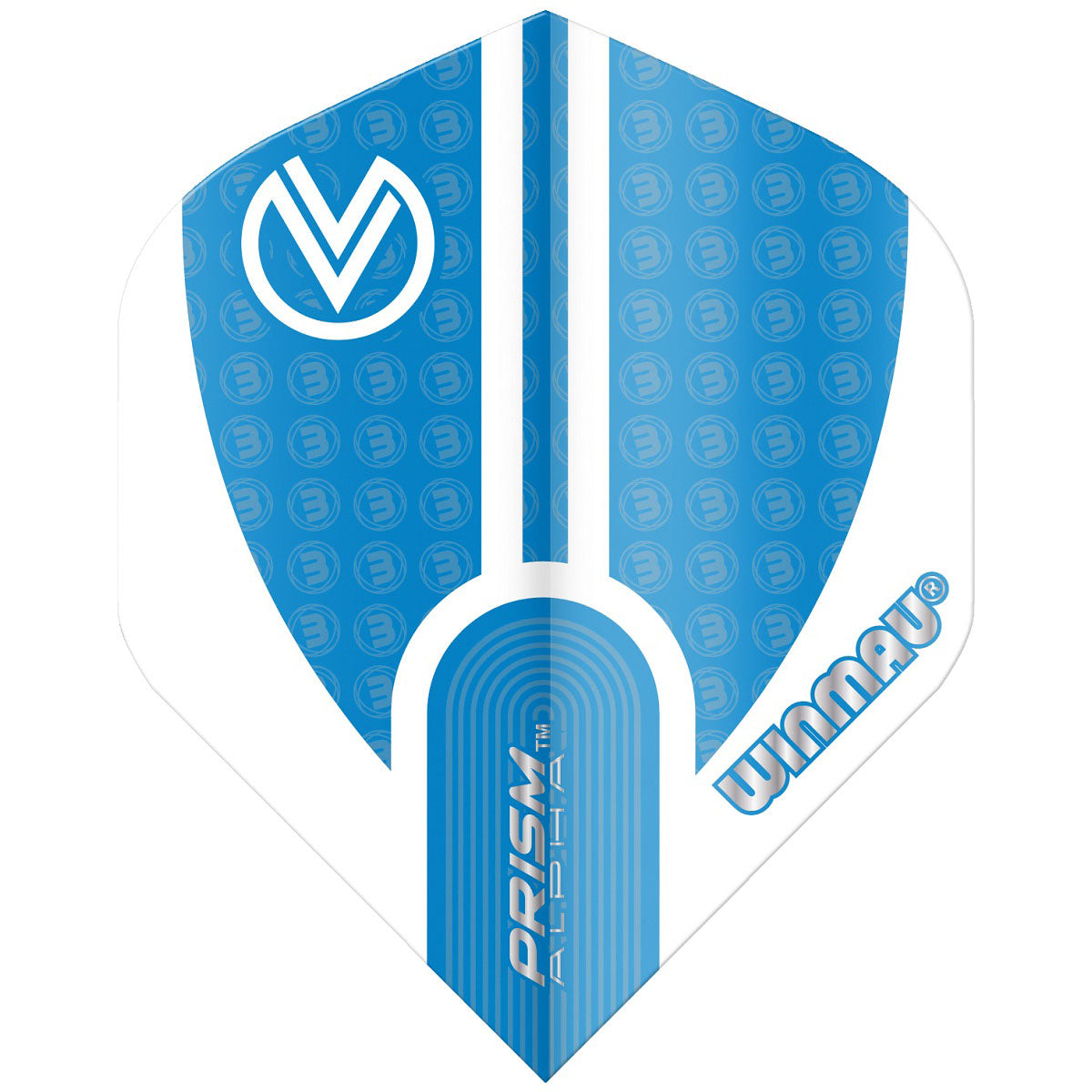 Winmau Prism Alpha Vincent van Der Voort Dart Flights 166 100 micron Standard Blue White