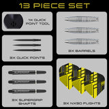 Harrows NX-90 Bomb 90% Tungsten QP Steel Tip Darts