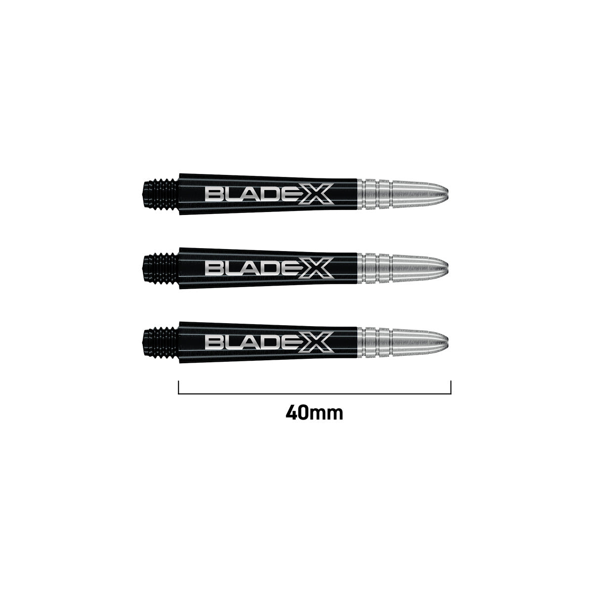 Winmau Vecta Blade X Black & Silver Dart Stems / Shafts