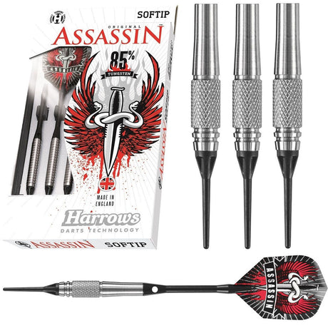 Harrows Assassin 85% Tungsten K Soft Tip Darts