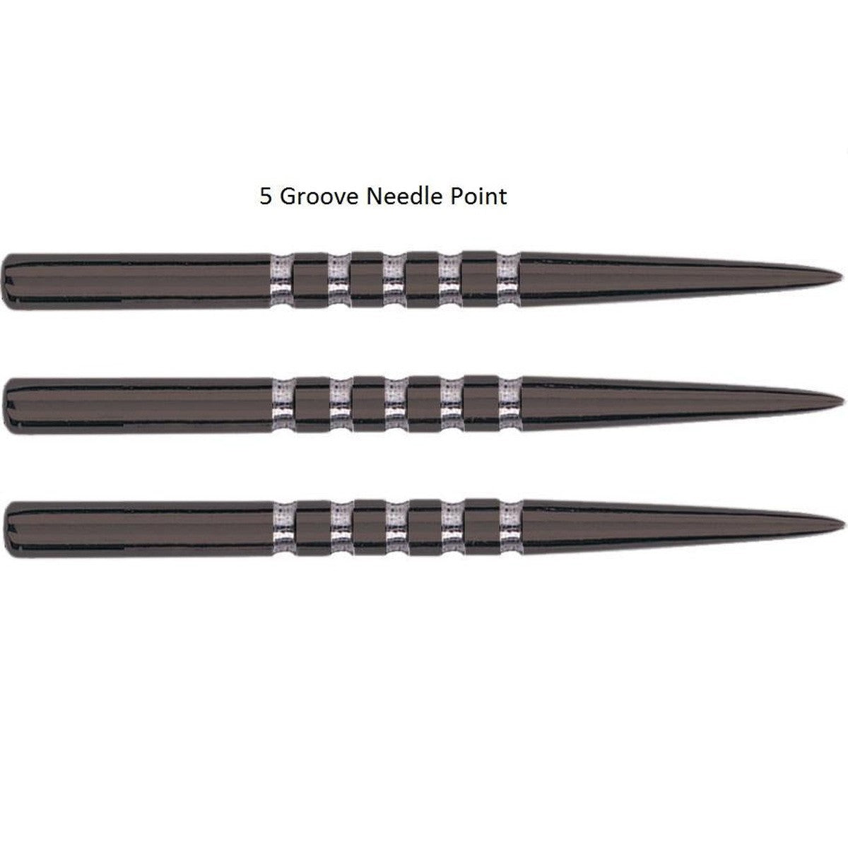 Unicorn 38mm 5 Groove Black Replacement Dart Points