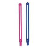 Unicorn Phase 5 / Sigma Spare Top plastic shaft inserts, one pink and one blue, shown vertically side-by-side on a plain white background.