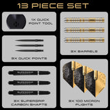 Harrows Dave Chisnall Chizzy Series 2 90% Tungsten QP Steel Tip Darts