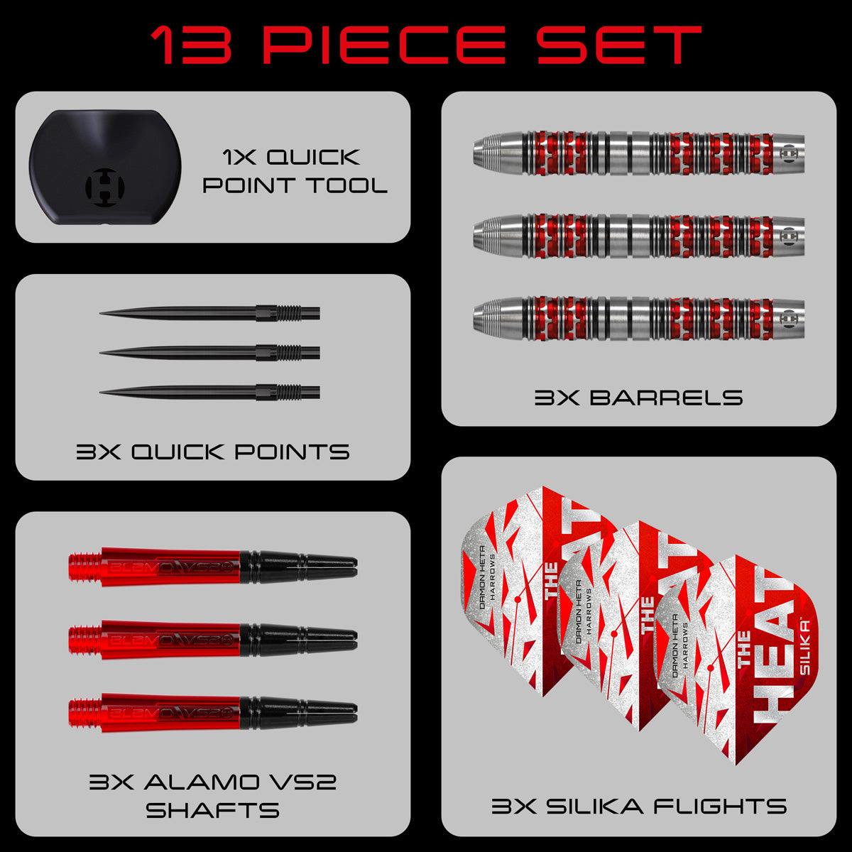 Harrows Damon Heta Series 3 90% Tungsten QP Steel Tip Darts