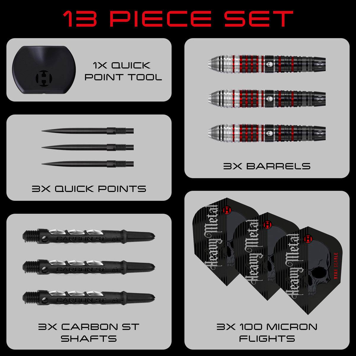 Harrows Ryan Searle Series 2 90% Tungsten QP Steel Tip Darts