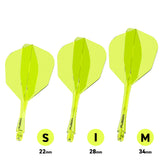 Fusion Integrated Flight & Shaft Neon Yellow Short No6 by Winmau