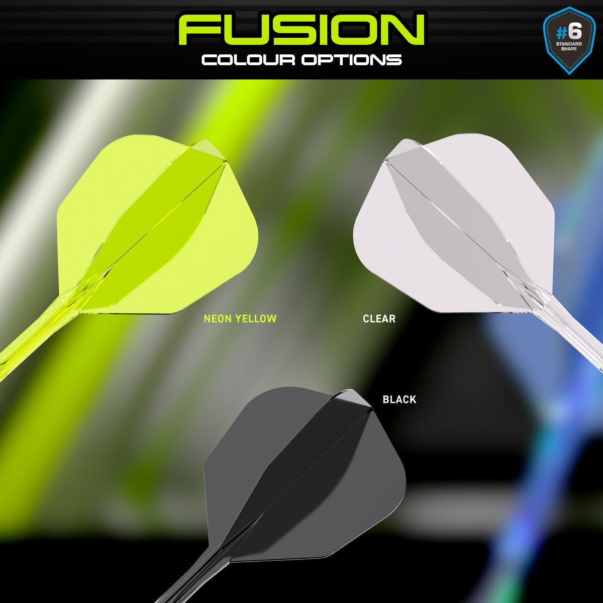 Fusion Integrated Flight & Shaft Neon Yellow No6 by Winmau