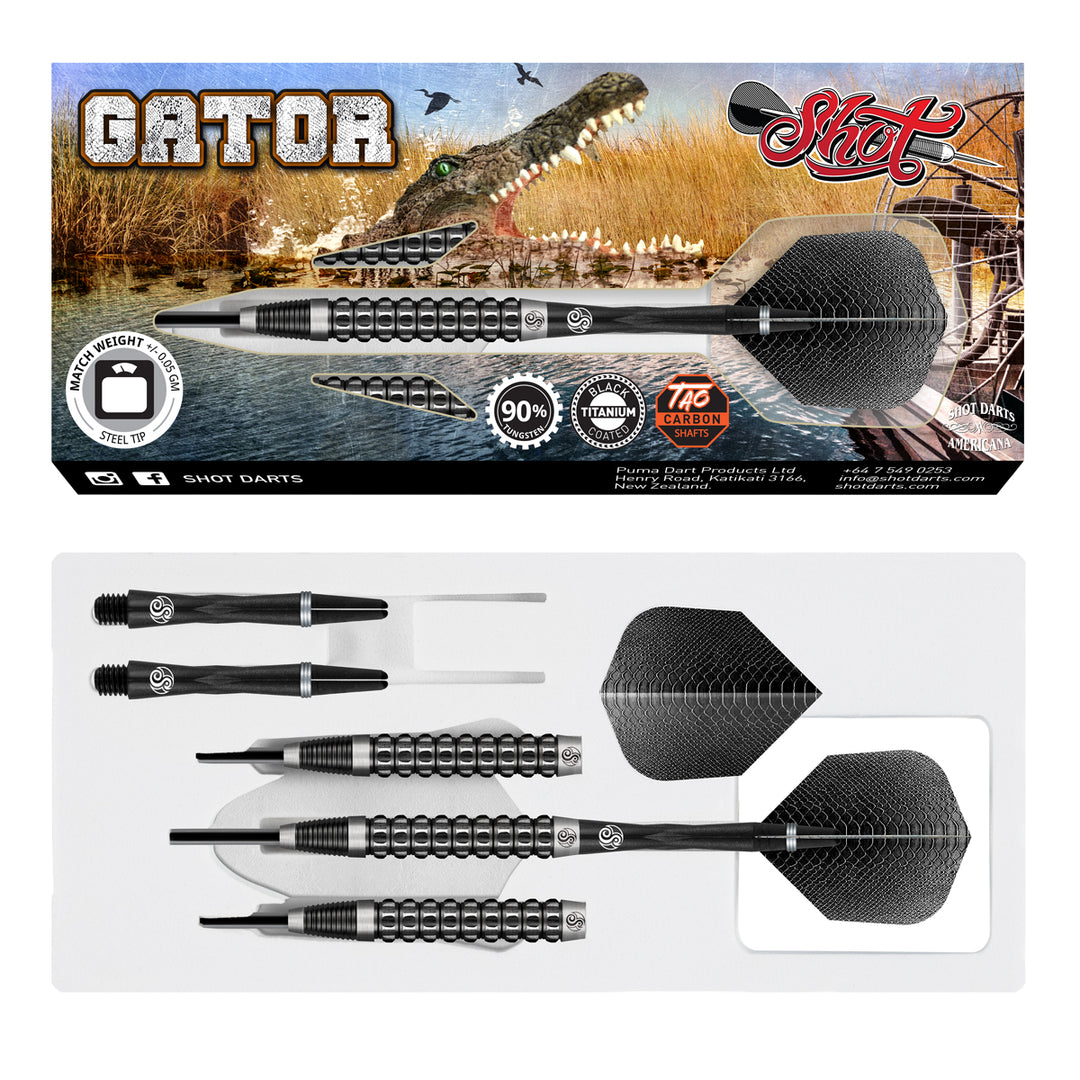 Americana Gator 90% Tungsten Steel Tip Darts by Shot