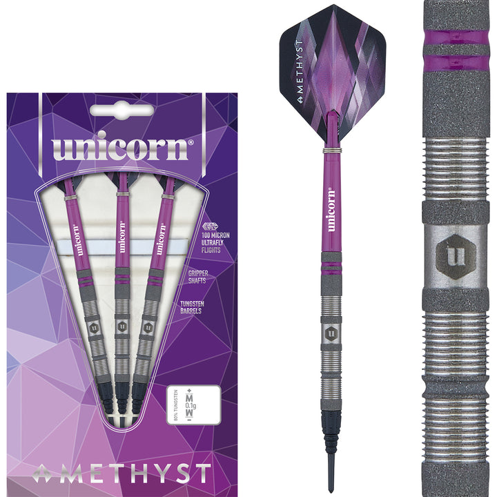 Amethyst 1 80% Tungsten Soft Tip Darts by Unicorn