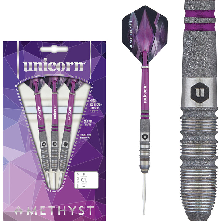 Amethyst 3 90% Tungsten Steel Tip Darts by Unicorn