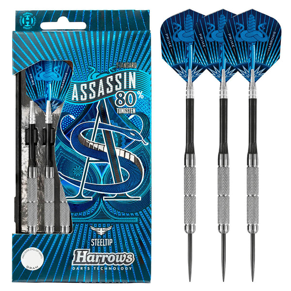 Harrows Weapon 80% Tungsten ダーツセット Harrows Assassin Knurled 80% Tungsten Steel Tip Darts – Double Top