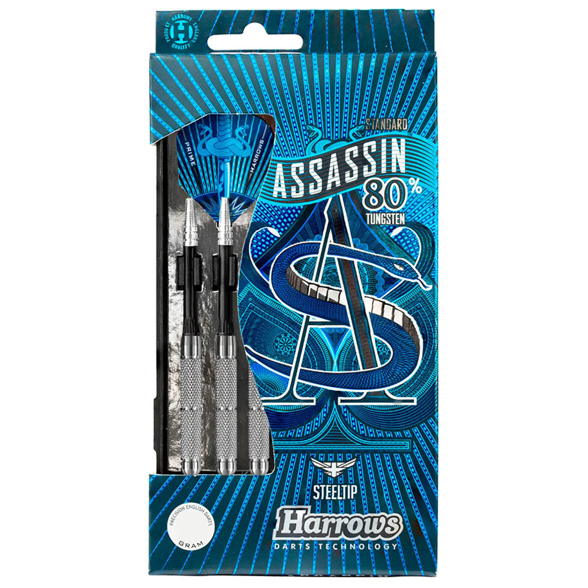 Harrows Assassin Knurled 80% Tungsten Steel Tip Darts – Double Top