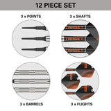 Crux 10 90% Tungsten Soft Tip Darts by Target