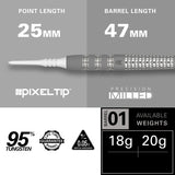 Barney 25 95% Tungsten Soft Tip Darts by Target