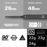 Bolide Void 02 90% Tungsten SP Steel Tip Darts by Target
