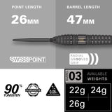 Bolide Void 03 90% Tungsten SP Steel Tip Darts by Target