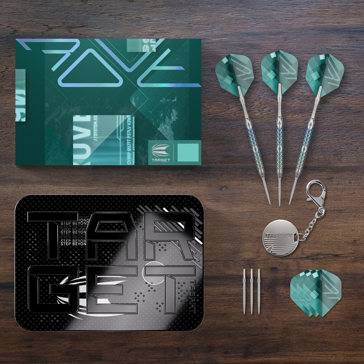 Rove 01 90% Tungsten SP Steel Tip Darts by Target – Double Top Darts