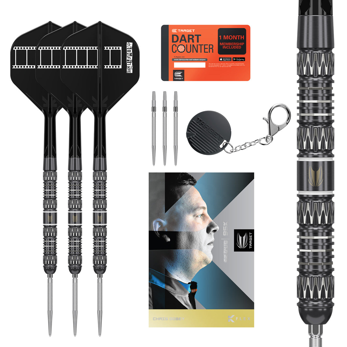 Target Chris Dobey 95K 95% Tungsten SP Steel Tip Darts – Double