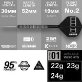 Target Chris Dobey 95K 95% Tungsten SP Steel Tip Darts