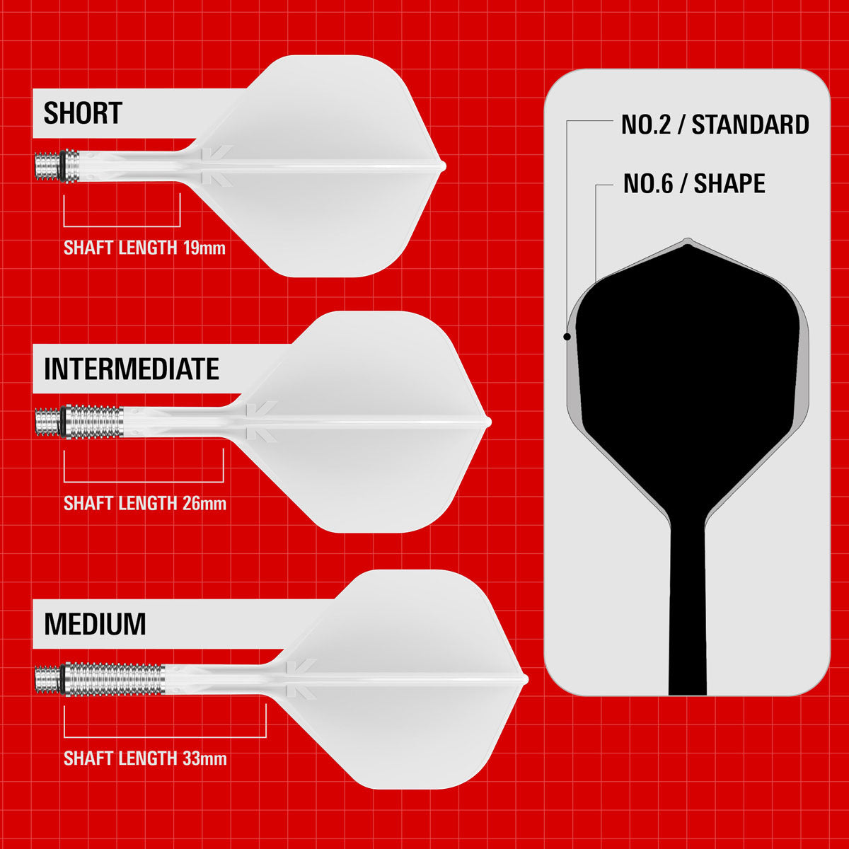 Target K-Shift White No2 Integrated Flights & Shafts