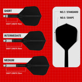 Target K-Shift Black No6 Integrated Flights & Shafts