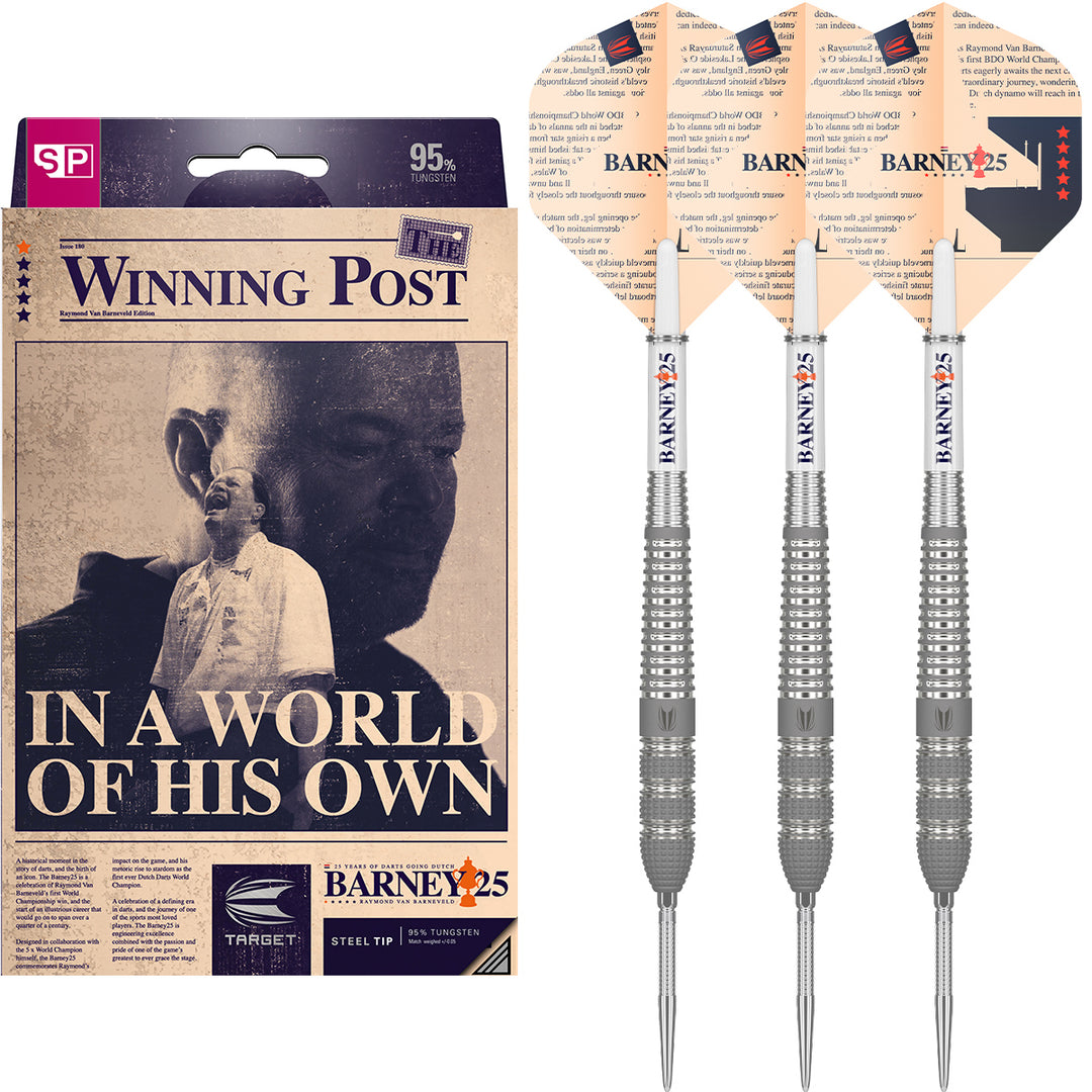 Barney 25 95% Tungsten SP Steel Tip Darts by Target