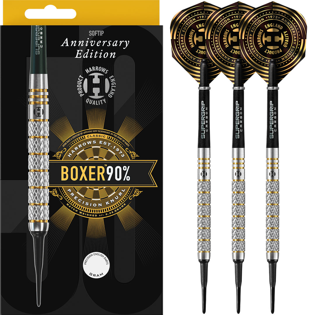 Boxer Parallel 90% Tungsten Soft Tip Darts by Harrows