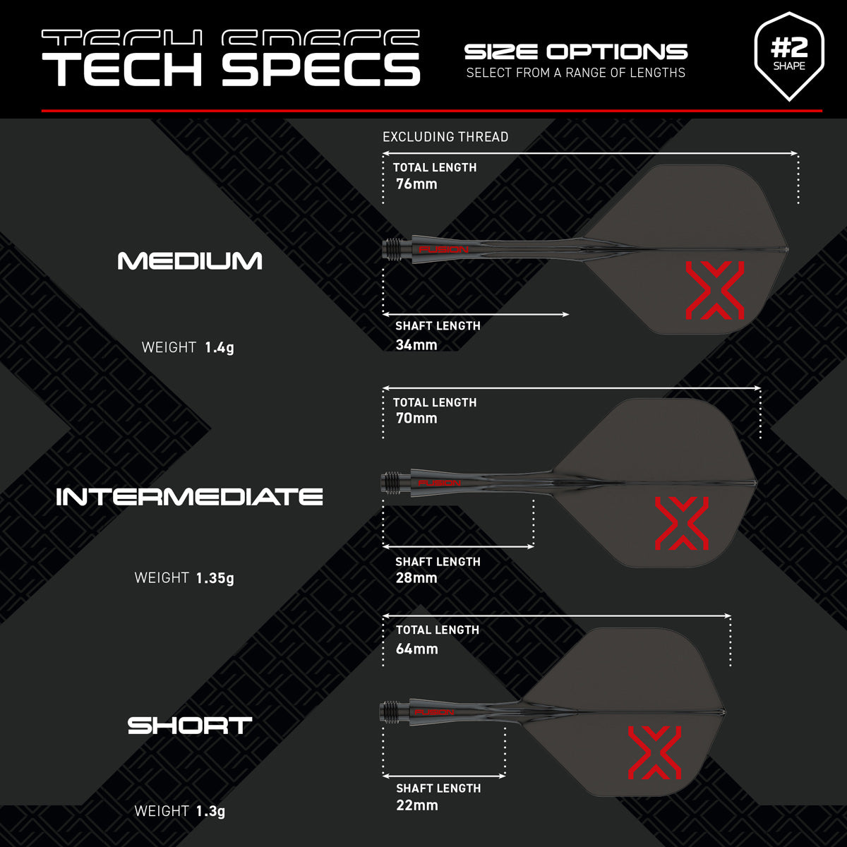 Winmau Blade X Fusion Integrated Flights & Shafts