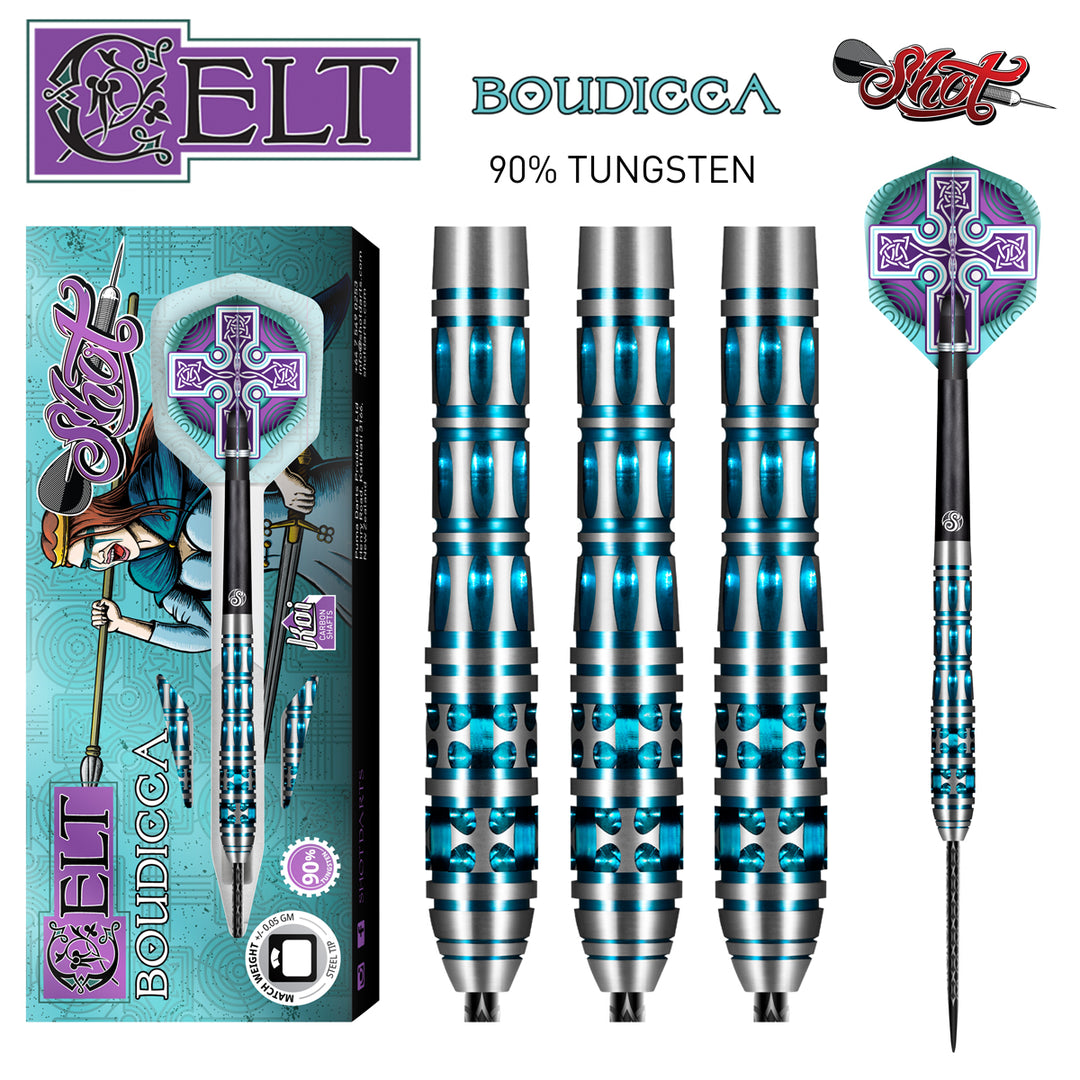 Celt Boudicca 90% Tungsten Steel Tip Darts by Shot