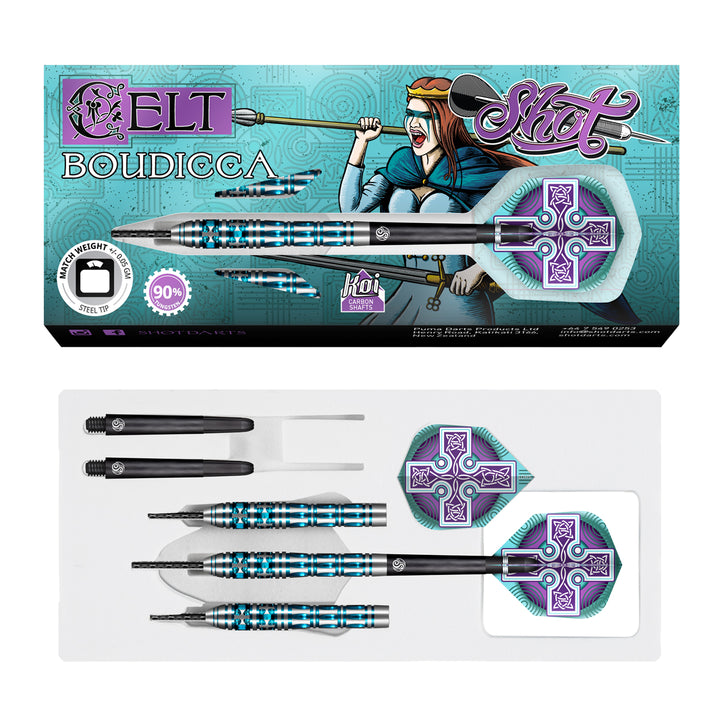 Celt Boudicca 90% Tungsten Steel Tip Darts by Shot