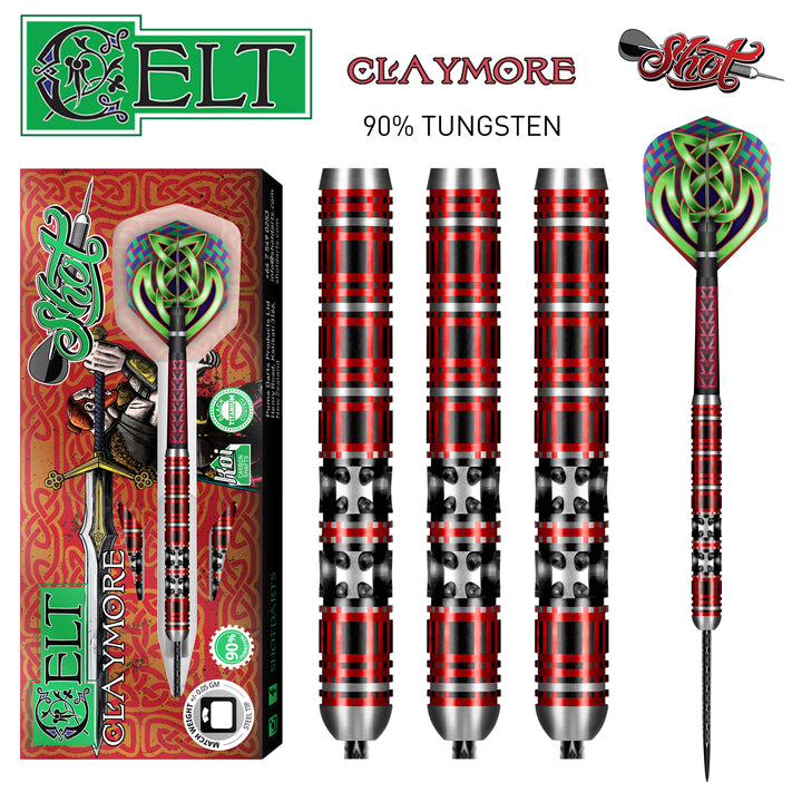 Celt Claymore 90% Tungsten Steel Tip Darts by Shot