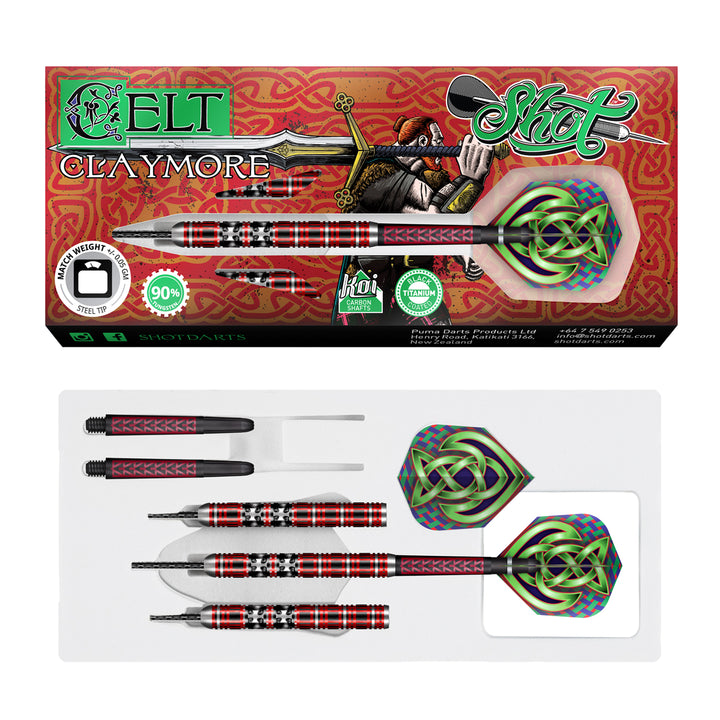 Celt Claymore 90% Tungsten Steel Tip Darts by Shot