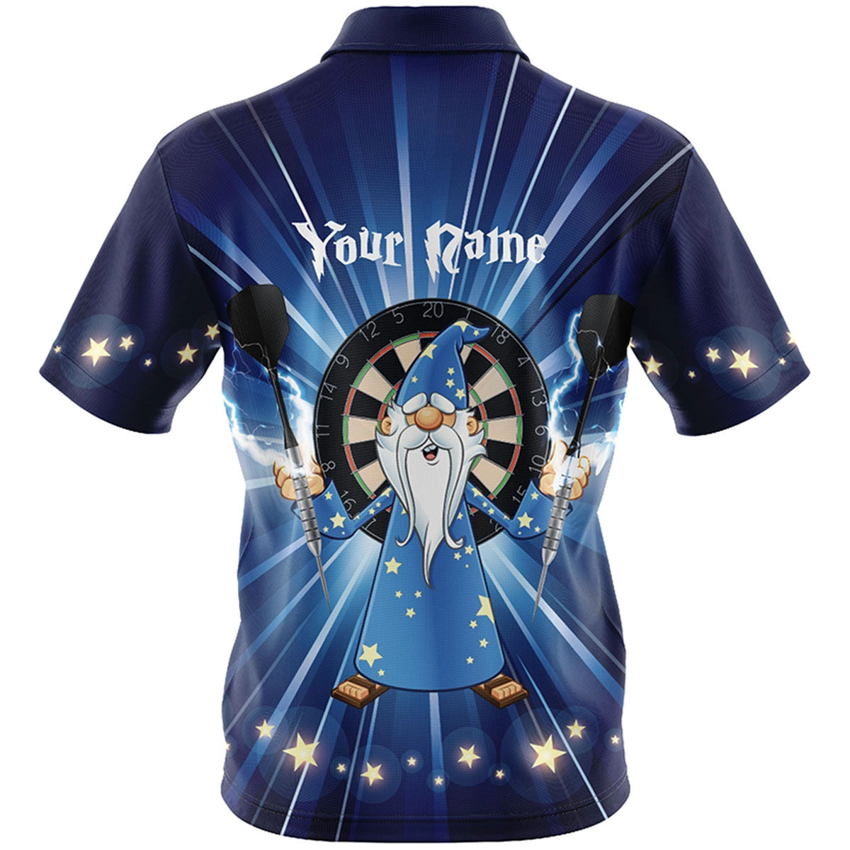 Wizard Back Kids Darts Wizard Custom Dart Shirt – Double Top Darts