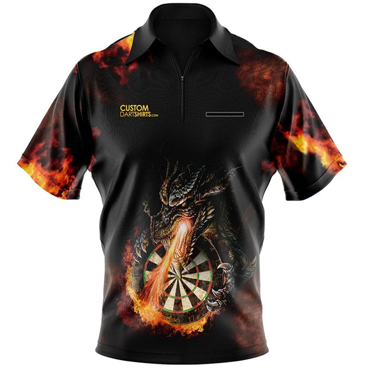 Kids Fire Dragon Dark Custom Dart Shirt