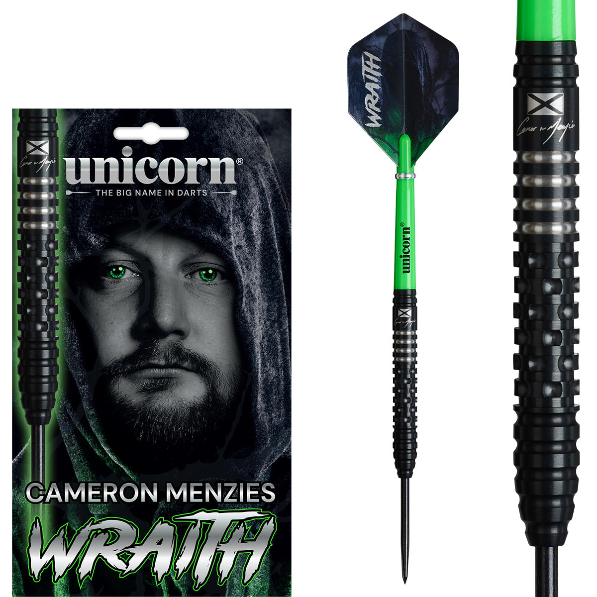 キャメロンメンジーズ　ユニコーン Unicorn Wraith Cameron Menzies 90% Tungsten Steel Tip Darts