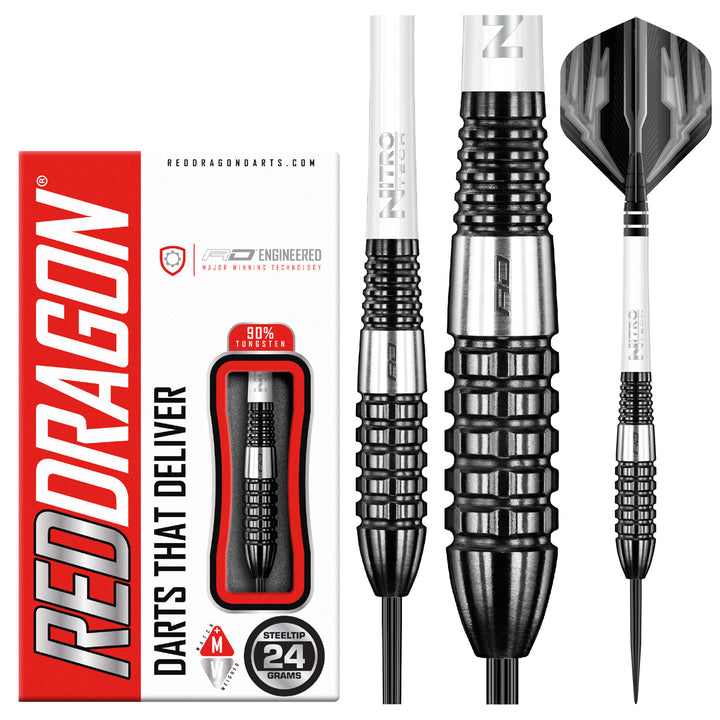 Carnage 4 90% Tungsten Steel Tip Darts by Red Dragon