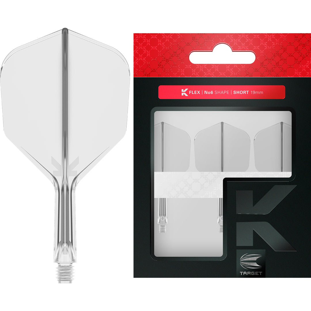 K-Flex Clear No6 One Piece Flights by Target – Double Top Darts