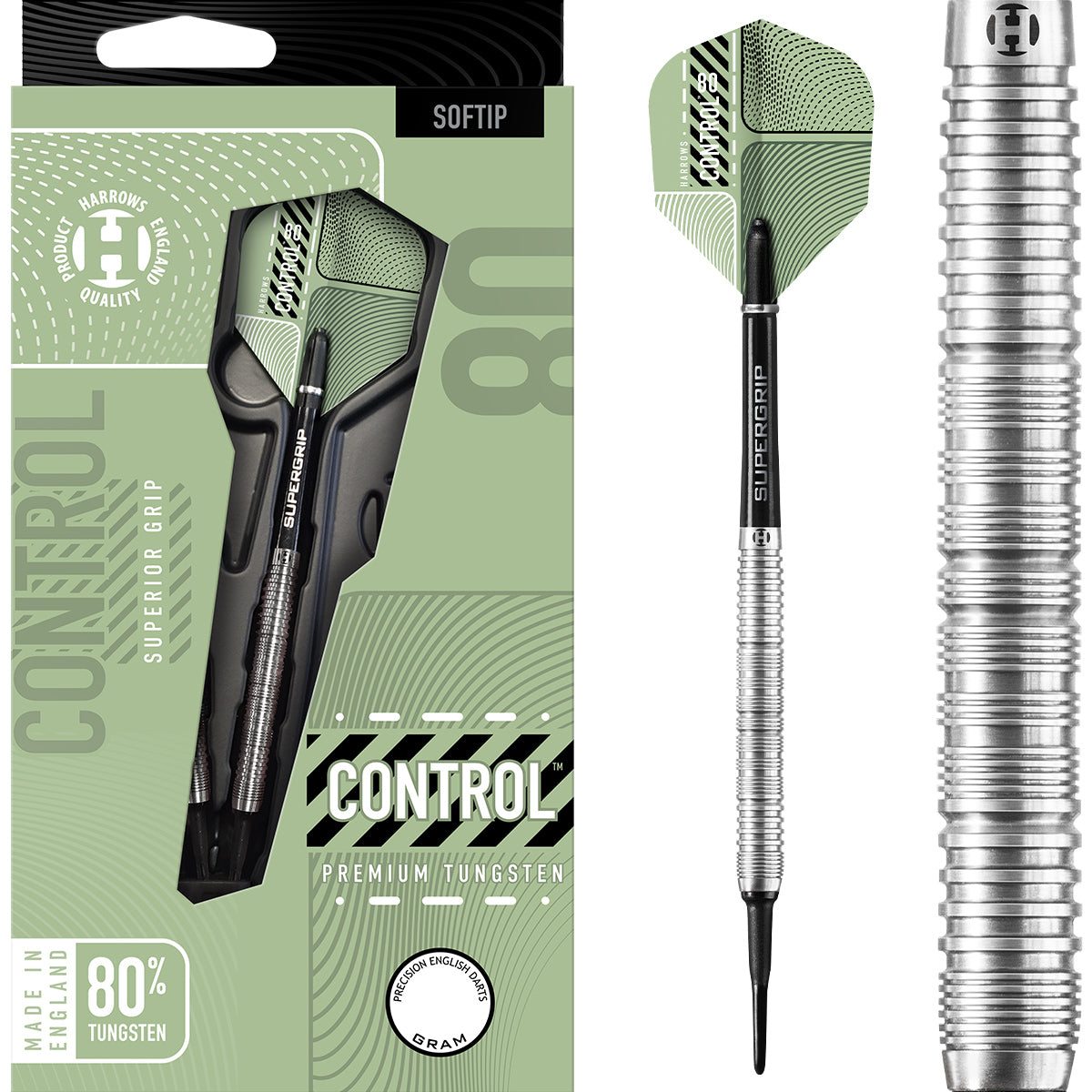 ダーツ HARROWS POWER POINT SOFTIP TUNGSTEN Control Parallel 80% Tungsten Soft Tip Darts by Harrows – Double
