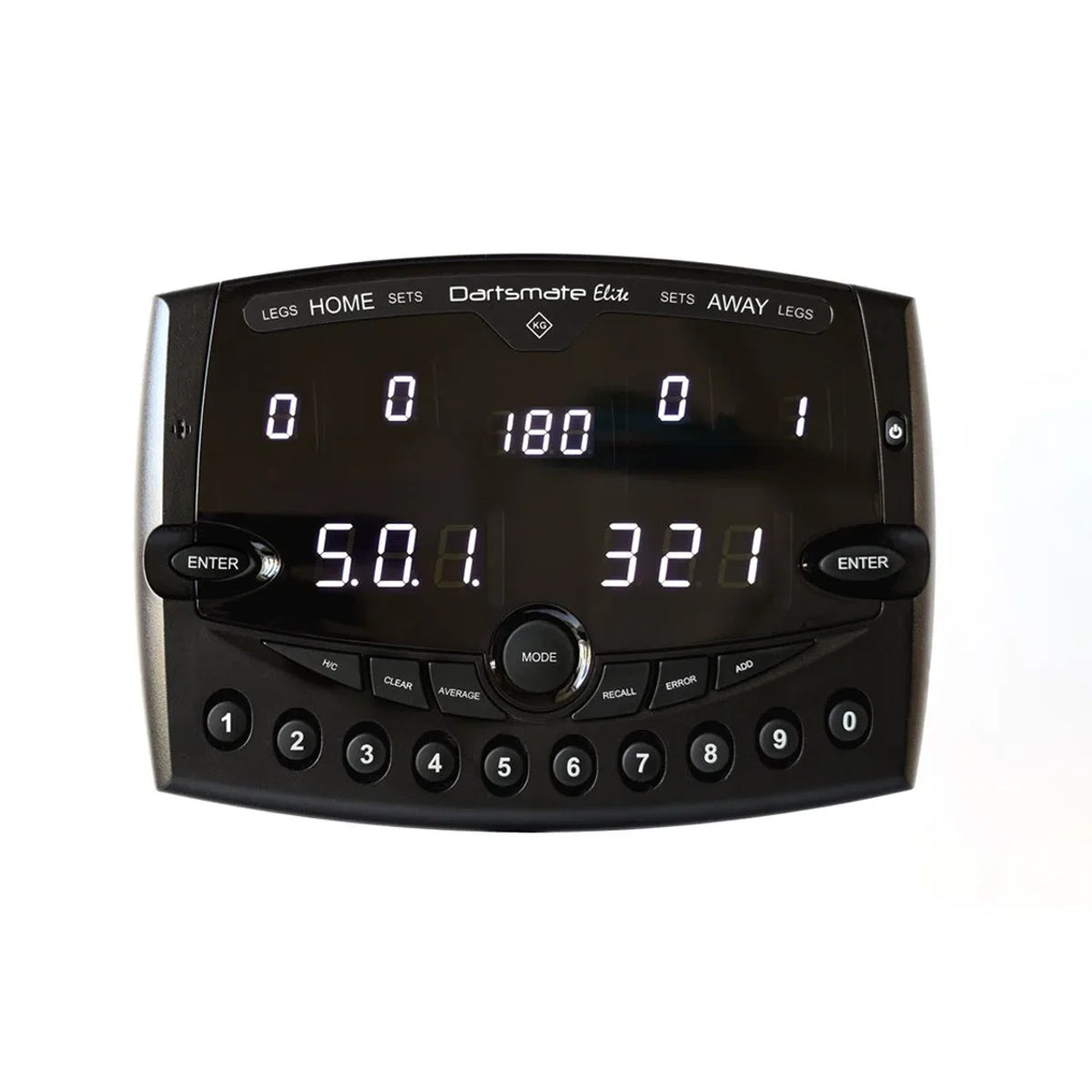 Dartsmate Black Edition Elite Darts Scorer White LED