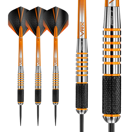 Multiple angle view of the Amberjack 9 dart barrel profile and design