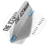Hardcore Gerwyn Price White & Grey Snowflake Logo Standard Dart Flights by Red Dragon
