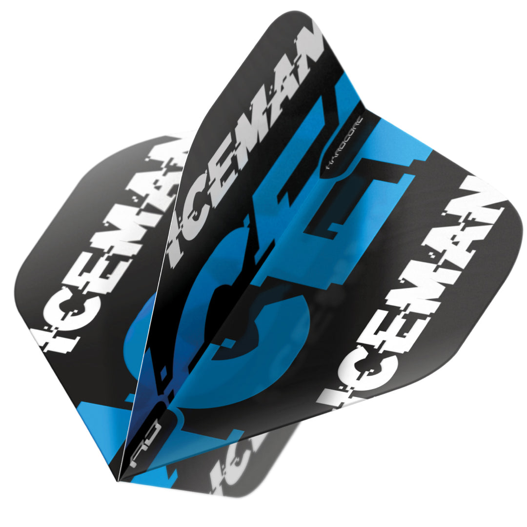Hardcore Gerwyn Price Black & Blue Logo Standard Dart Flights by Red Dragon