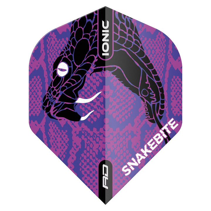 Hardcore Ionic Snakebite Purple Head Standard Dart Flights by Red Dragon