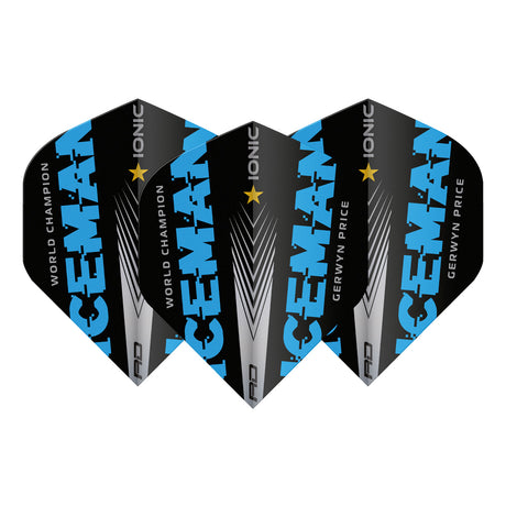 Hardcore Ionic Iceman World Champion Blue Edition Standard Dart Flights by Red Dragon