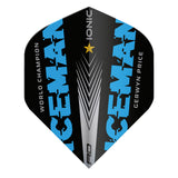 Hardcore Ionic Iceman World Champion Blue Edition Standard Dart Flights by Red Dragon
