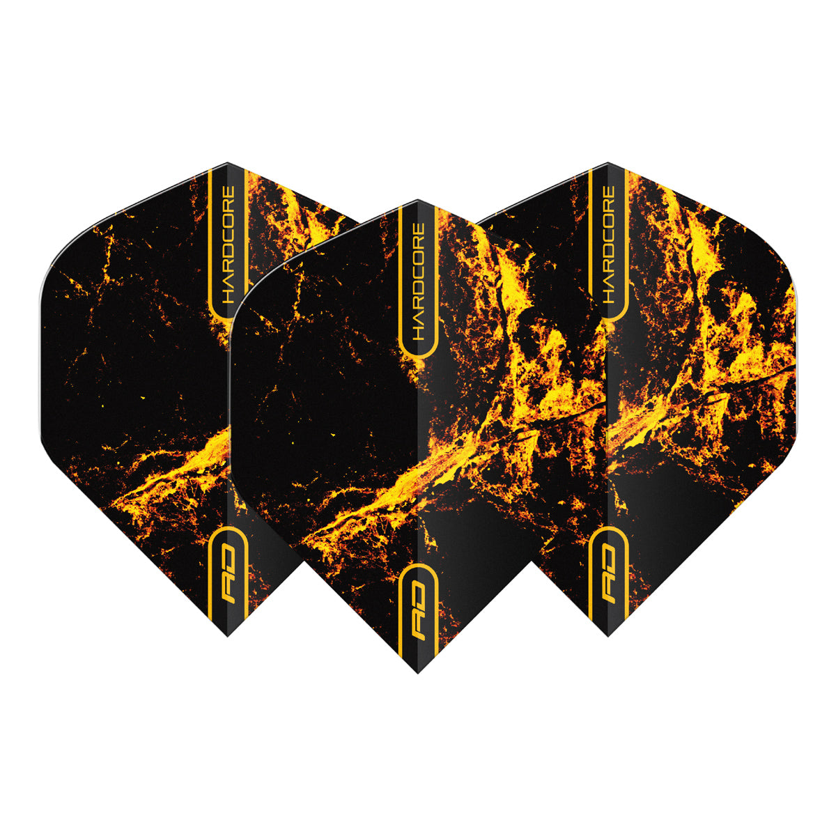 Hardcore Radical Golden Strike Standard Dart Flights by Red Dragon