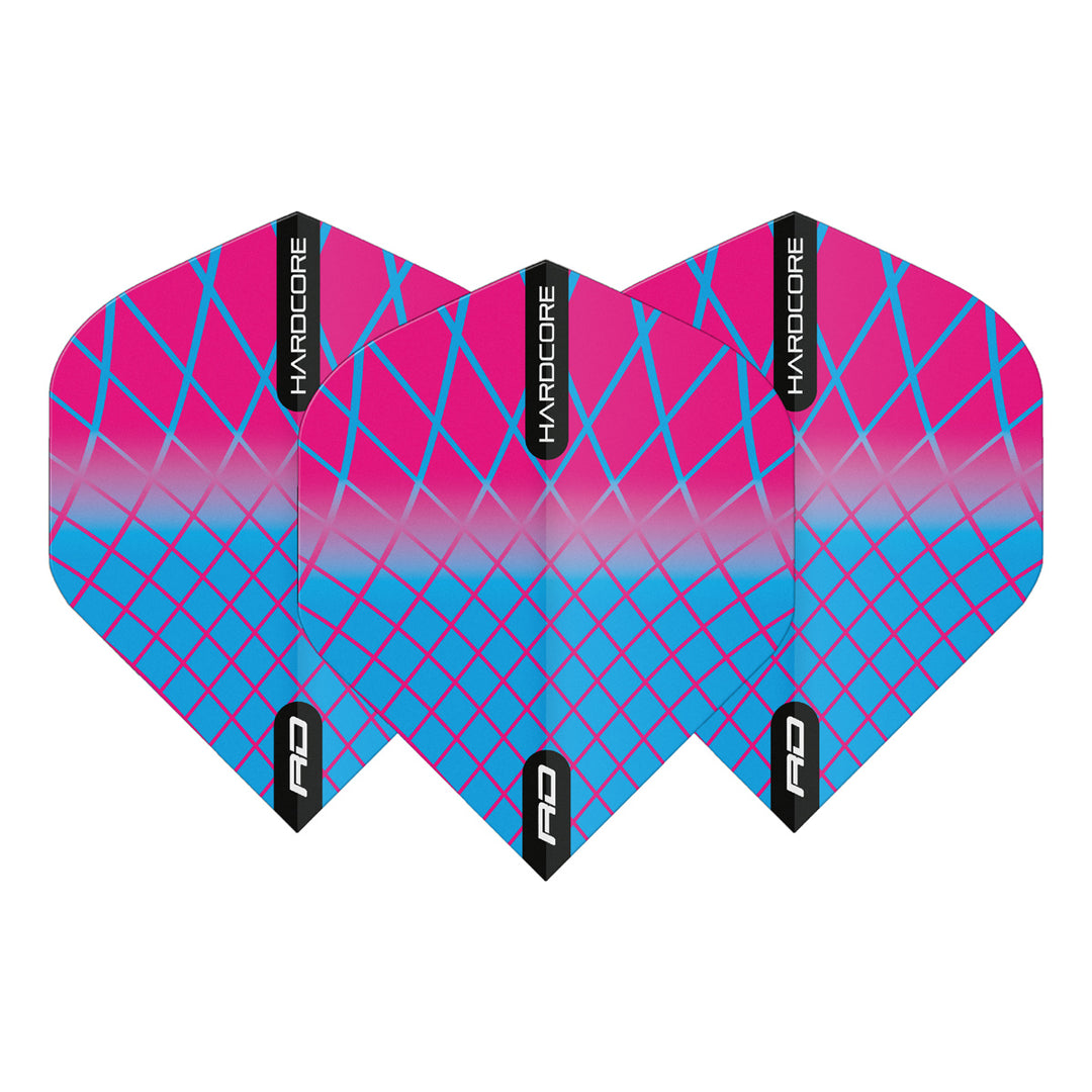 Hardcore Radical Harlequin Standard Dart Flights by Red Dragon