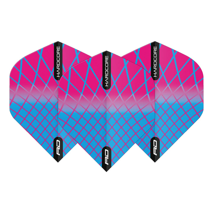 Hardcore Radical Harlequin Standard Dart Flights by Red Dragon