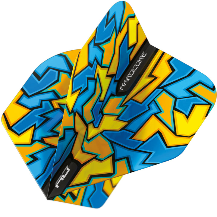 Hardcore Radical Blue Crackle Standard Dart Flights by Red Dragon